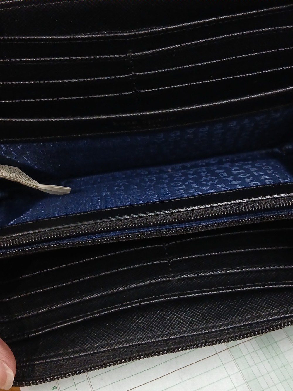 Kate Spade Midnight Blue Glitter Bug zip-around wallet - Picture 8 of 8